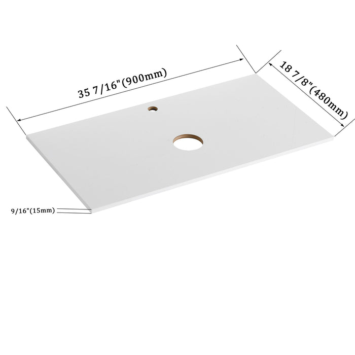 Wall Mounted Bathroom Vanity & 1 Soft Close Drawer (Excluding Sink)