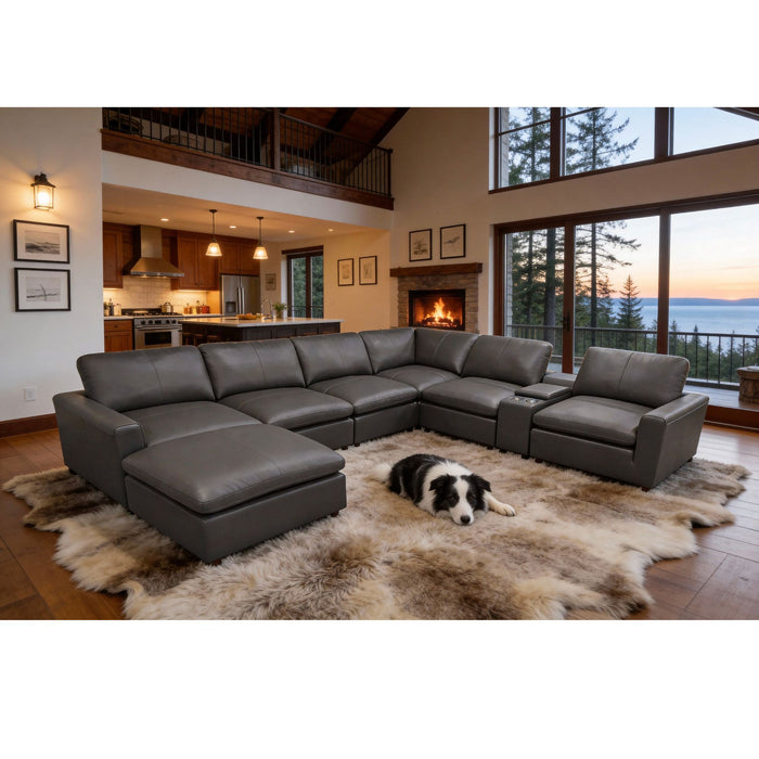 Large Seating Modular Upholstered Sectional