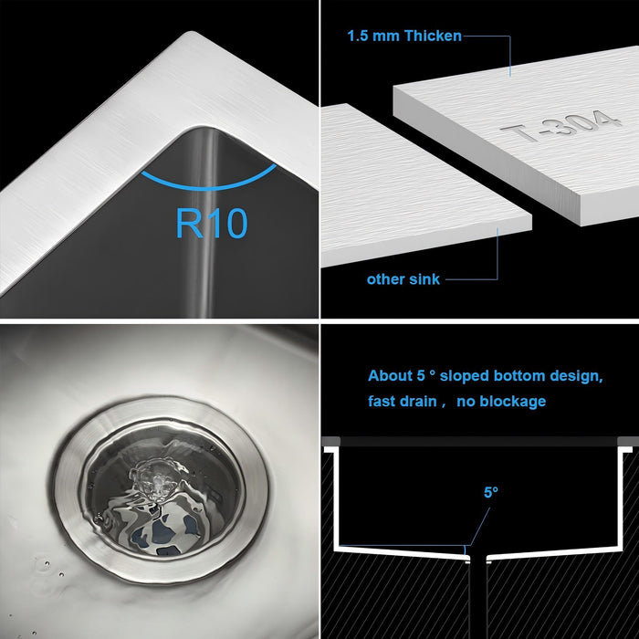 Topmount Stainless Steel Kitchen Sink