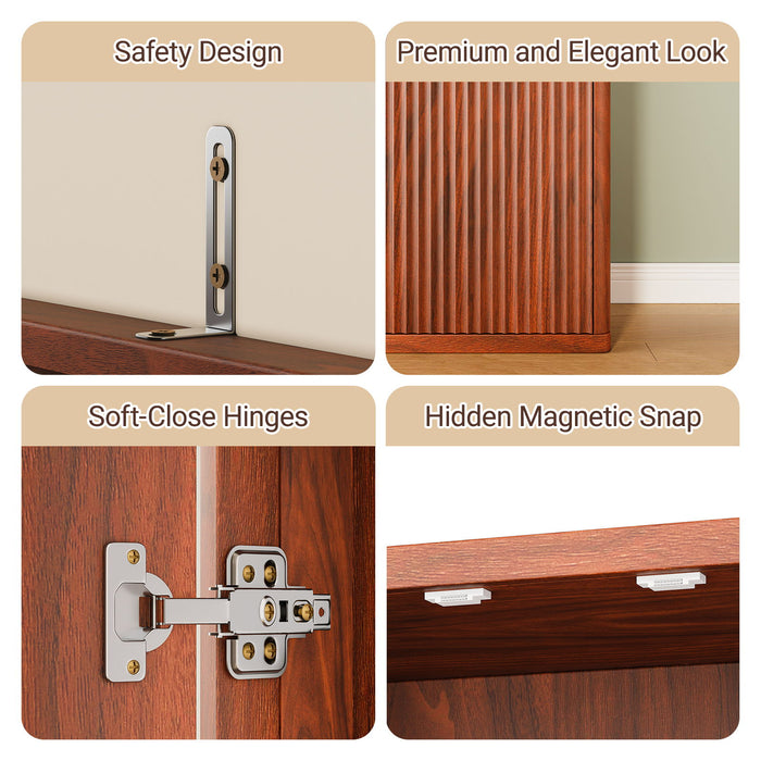 Kitchen Pantry Cabinet With 6 Doors