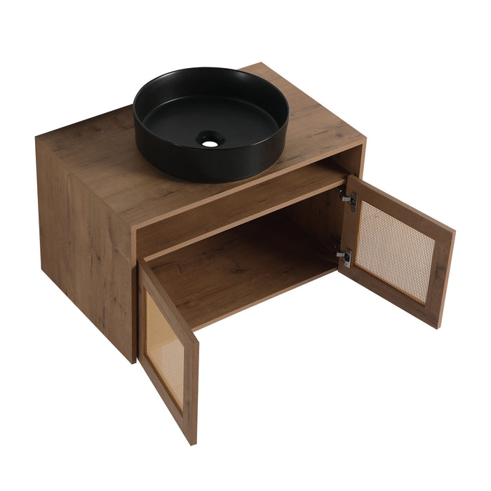 Bathroom Vanity & Art Sink, 2 Soft Close Doors, Float Mounting Design