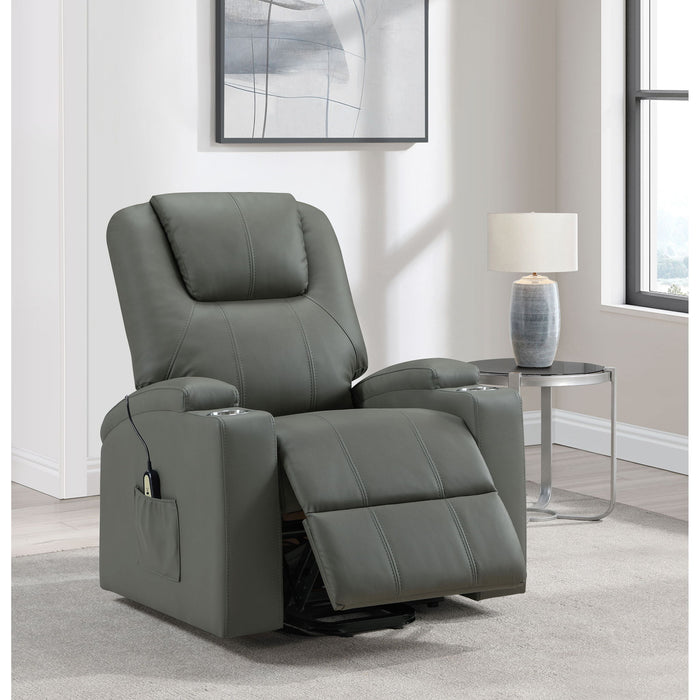 Macklin - Power Lift Massage Recliner With Heat And Dual Cupholders