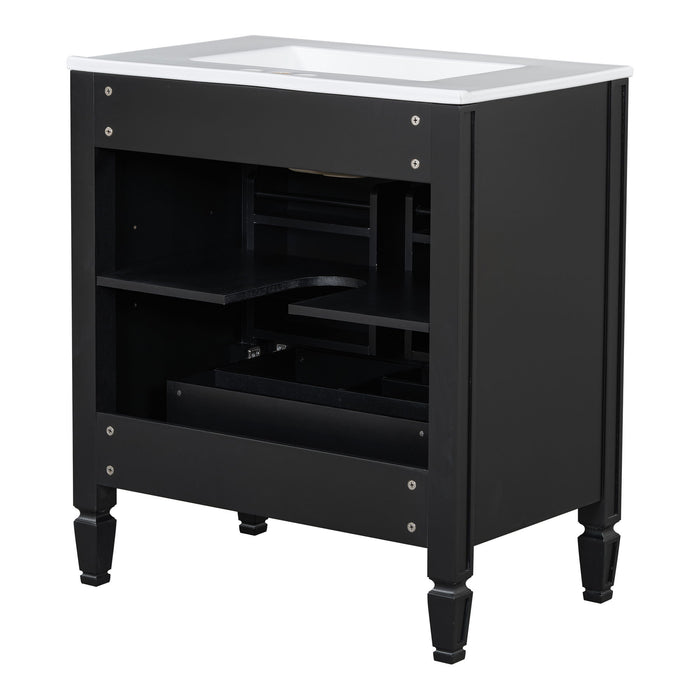 Bathroom Vanity With Sink With 2 Doors And Adjustable Shelf