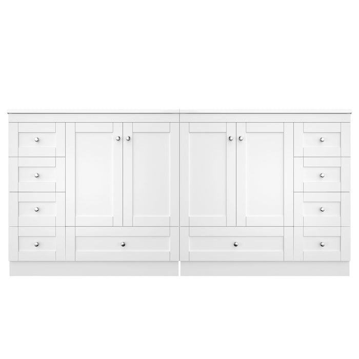 Shaker Free Standing Bathroom Vanity Cabinet & Sink, Soft Close Drawers, Soft Close Doors