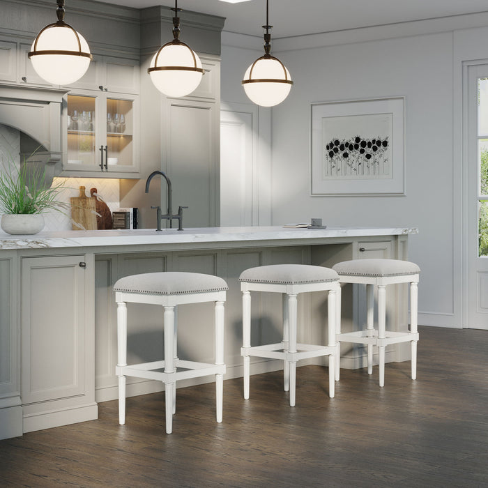 Square Stool With Upholstered Seat