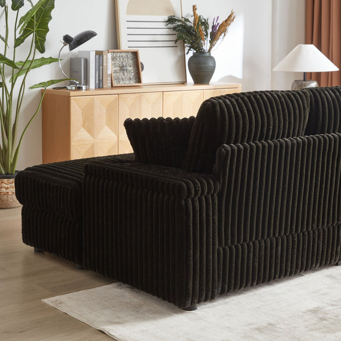 3 Seater Sofa With 2 Ottomans For Living Room