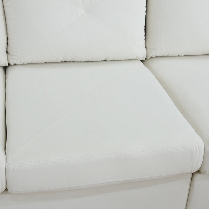 Modular L - Shaped Sectional Sofa 6 Seater 4 Piece Couch With Chaise
