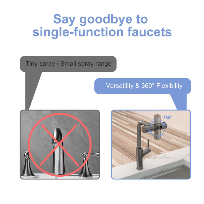 360° Pull Down Kitchen Faucet With 4 Spray Modes