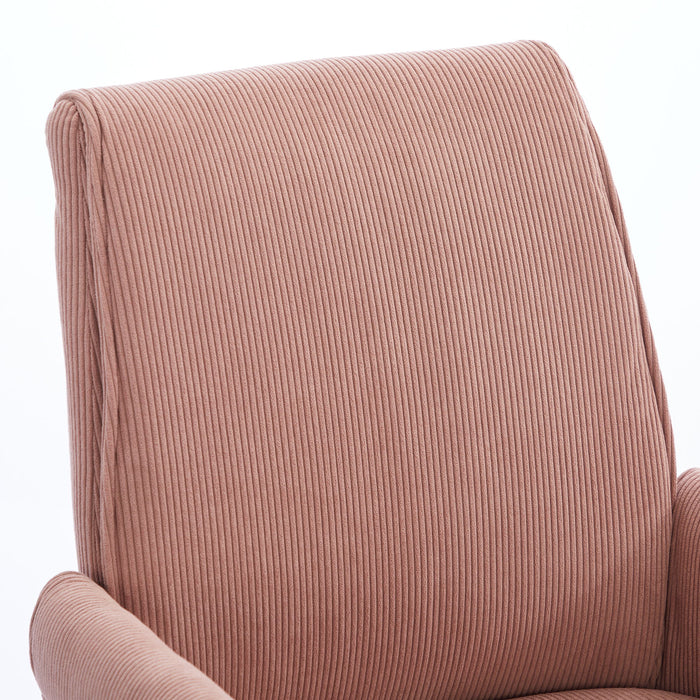 Ergonomic Mid-Back Office Chair With Gold Base