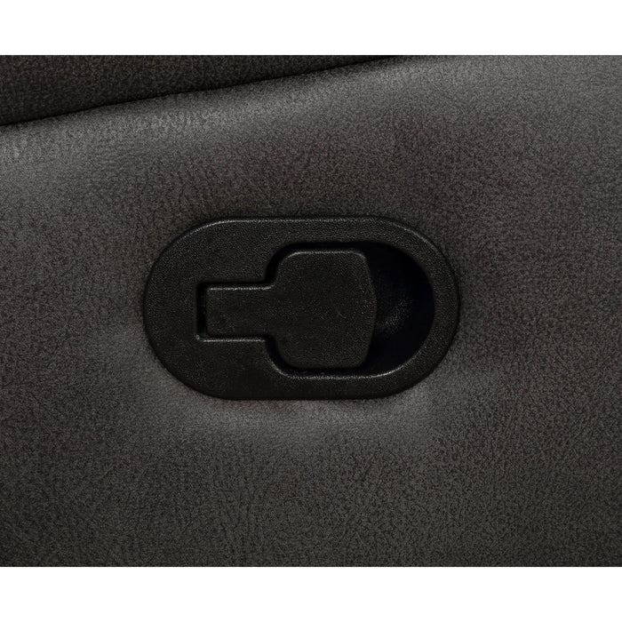 Franklin - Upholstered Padded Arm Reclining Loveseat With Center Console - Charcoal