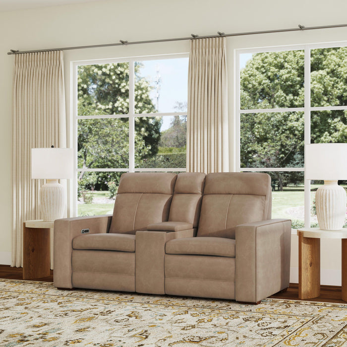 Dutch - Power Reclining Loveseat With Console, Power Headrest & Lumbar