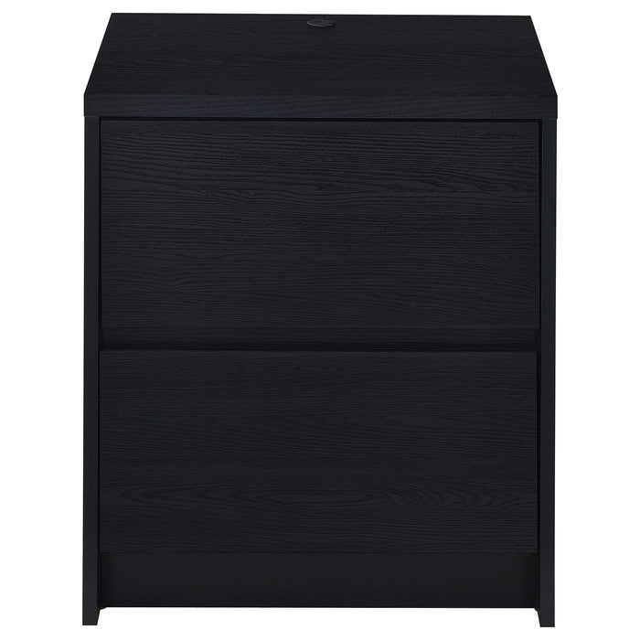 Geary - 2 Drawer Nightstand With LED Lights And USB Charging Ports