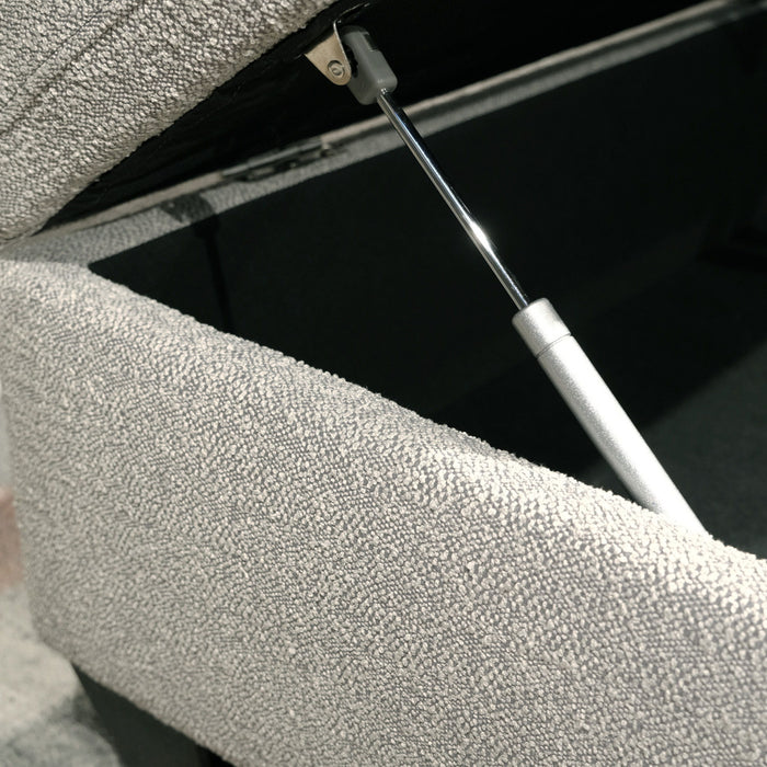 Dawson - Storage Ottoman - Pebble Gray
