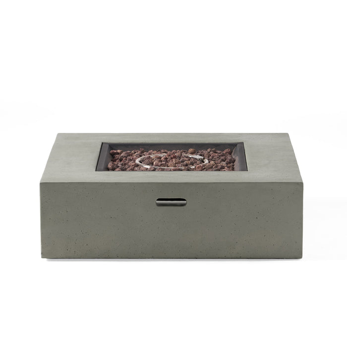 Modern 50,000 Btu Square Fire Table With Propane Tank