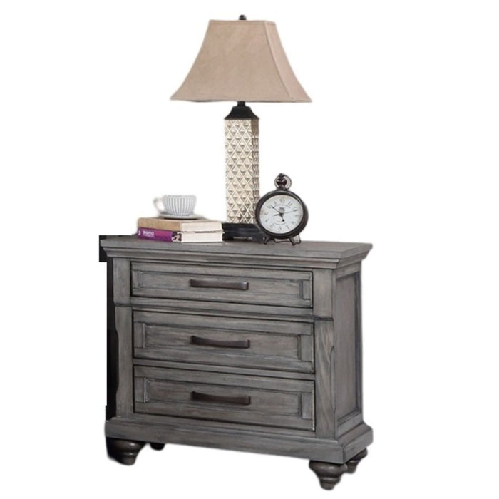 3 Piece Bedroom Set, Bed With 2 Nightstands
