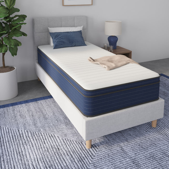 12" Medium Firm Euro Top Hybrid Cooling Gel Infused Pocket Spring And Memory Foam Mattress