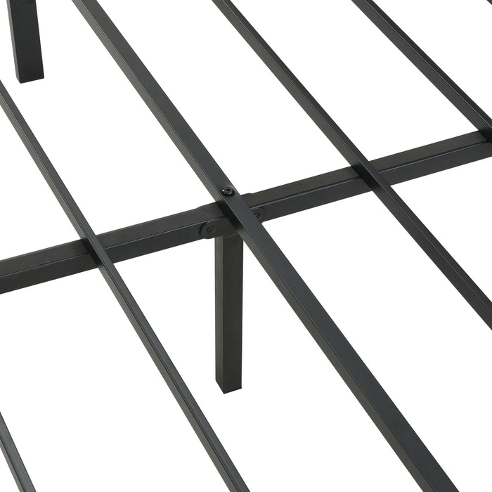 Modern Bed Frame With LED Lights, Upholstered Headboard, USB Charging