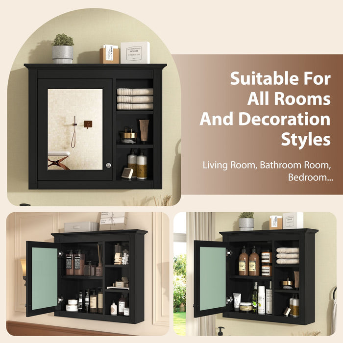 Modern Wall-Mounted Medicine Cabinet With Mirror