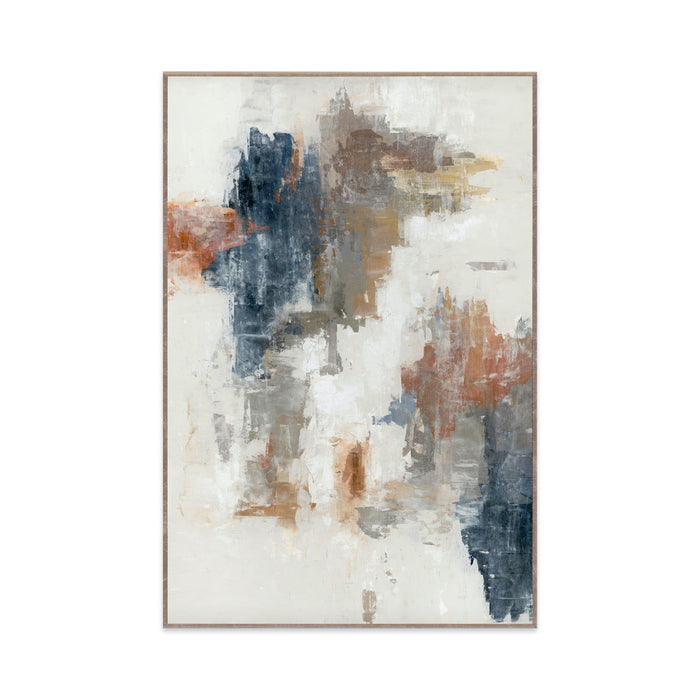 Brand New - Diptych Painting Art by Buddy Whitlock - Dark Gray / Blue