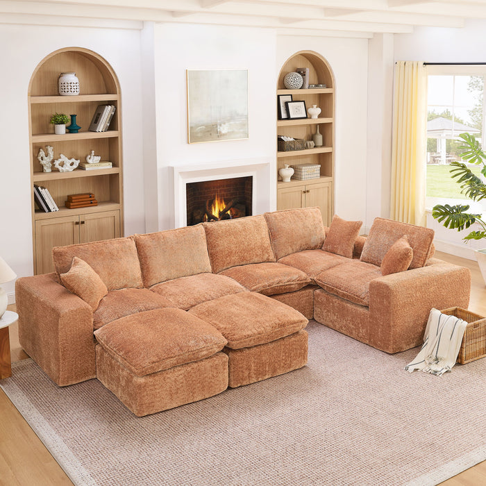 Sectional Sofa With Moveable Ottoman