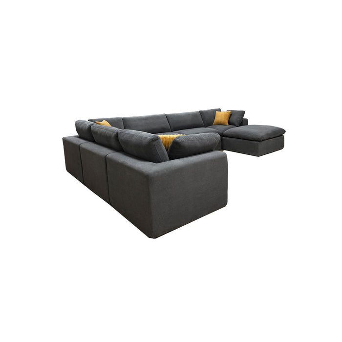 Custom Configuration Modular Sectional & Toss Pillows