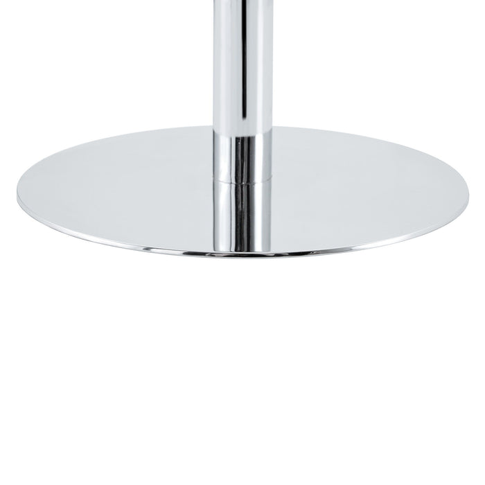 Circular Bar Table - White / Silver