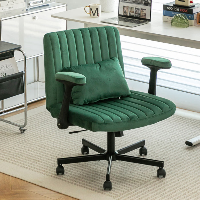 Criss Cross Armrest Office Chair With Wheels