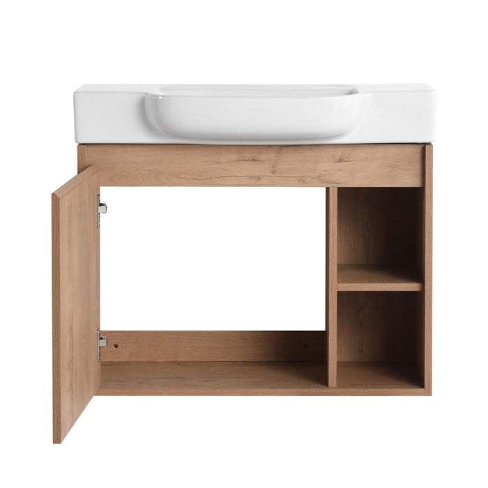 Wall Mounted Bathroom Vanity & Sink & Soft Close Door