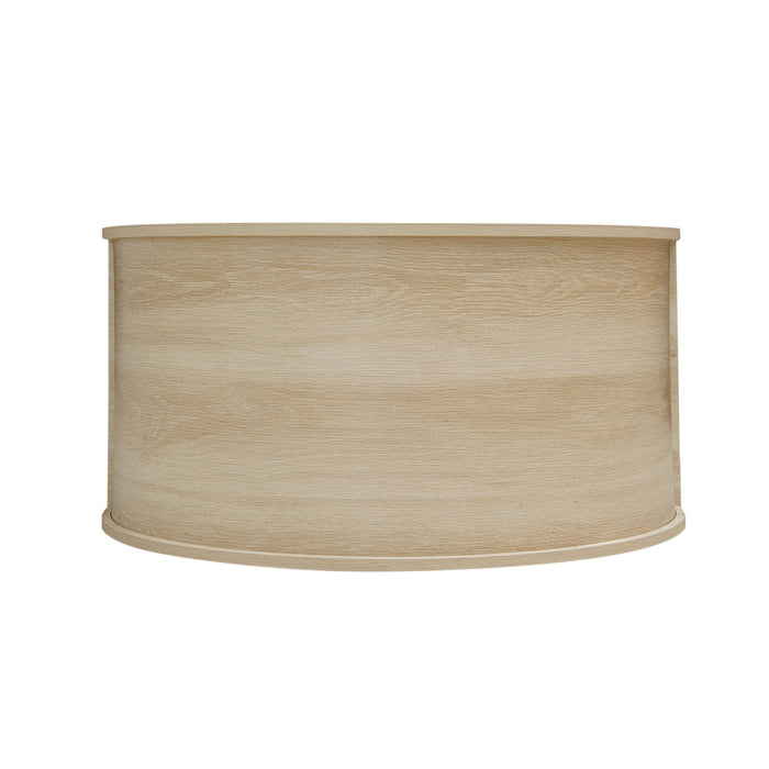 Arched Kitchen Pantry, Modern Farmhouse Wood Kitchen Storage Cabinets, Arched Storage Display Cabinet With Adjustable Shelves, Versatile Cupboard For Kitchen, Dining Room, Living Room - Natural