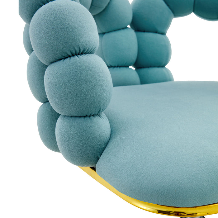 Puffy Bubble, Ball Chain Accent Chair With 5 Claw Casters