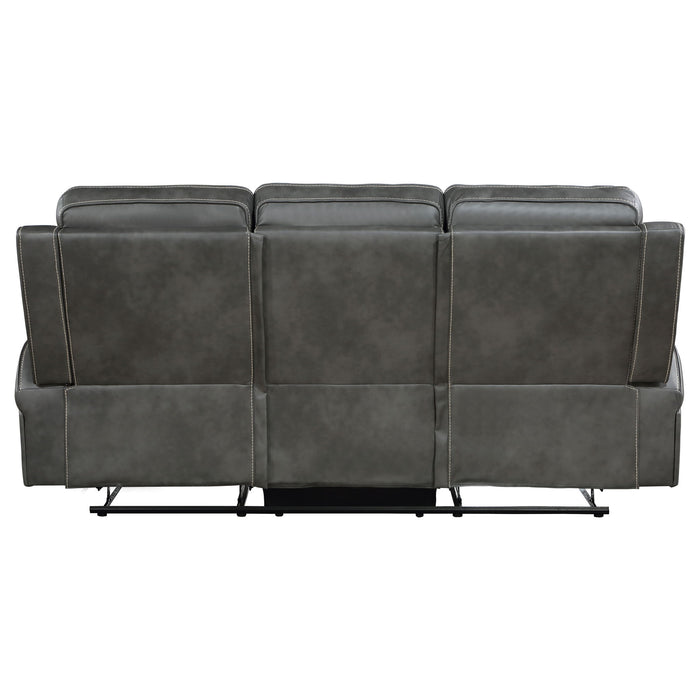 Forrest - Motion Reclining Sofa Comfort With Elegant Tufting And Wide Track Arms - Gray