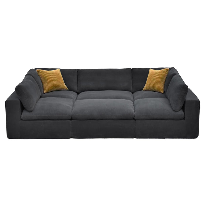 Custom Configuration Modular Sectional With Toss Pillows