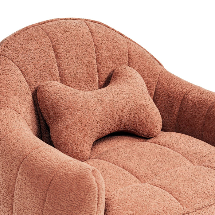 Louie - Dog Sofa Bed With Bone Pillow - Orange