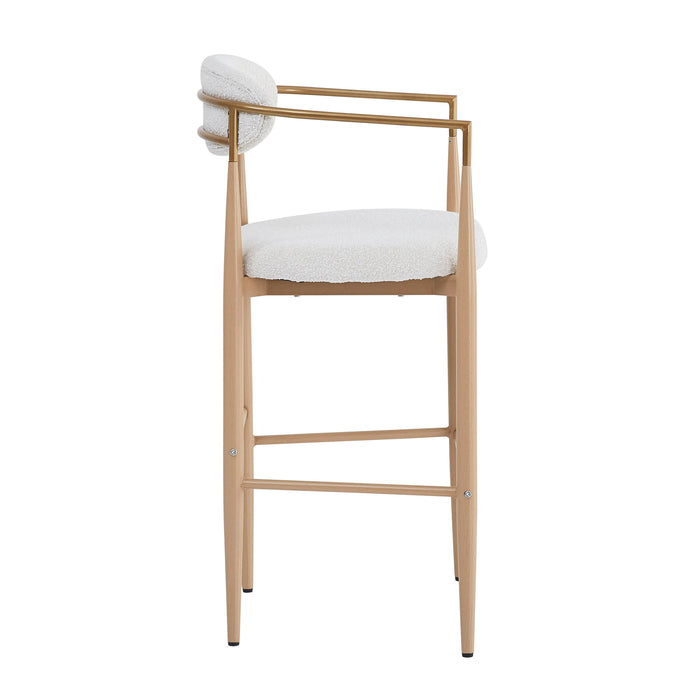 Upholstered Barstools With Back For Kitchen (Set of 2)