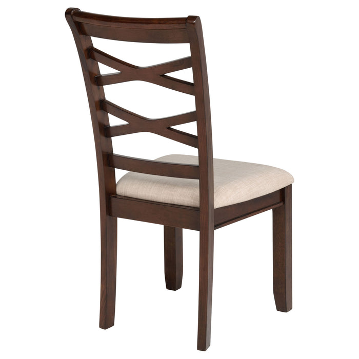 Verety - 5 Piece Round Dining Set With Chairs - Dark Brown