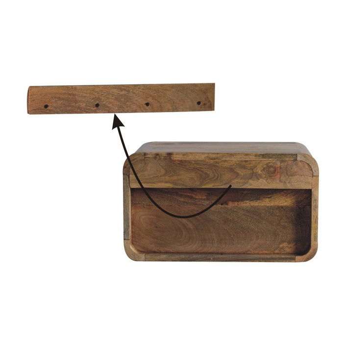 Curved Upper Slot Floating Nightstand