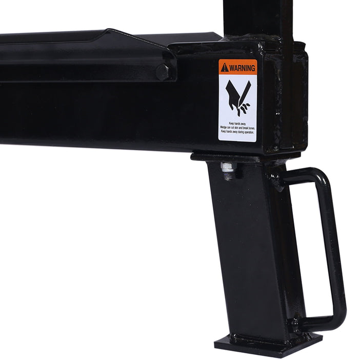 Portable Double Flywheel Electric Log Splitter 7 Ton Gas Log Splitter With Auto Return Steel - Gray