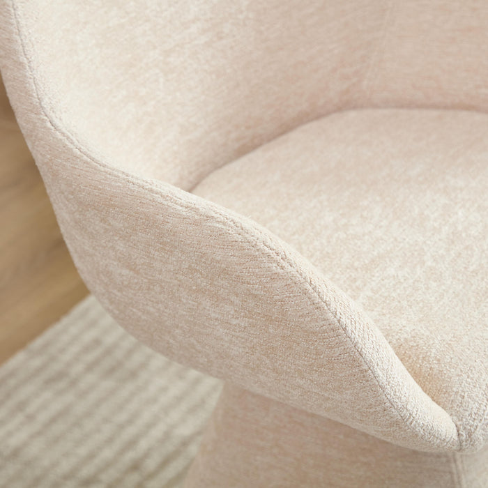 180° Rotating Accent Chair For Living Room - Beige