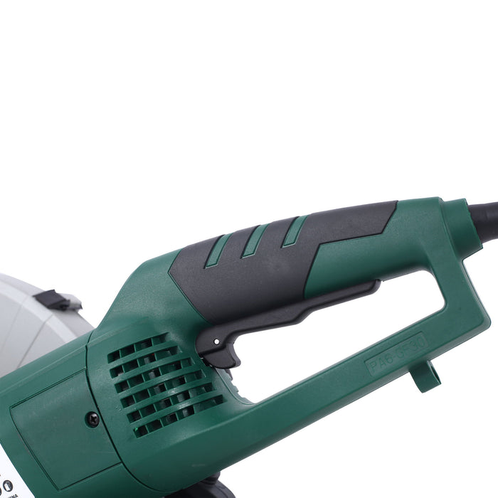 Portable Electric Corded Circular Concrete Saw 14" Wet / Dry Cutter 2600W Green Steel With Water Line & Guide Roller - Green