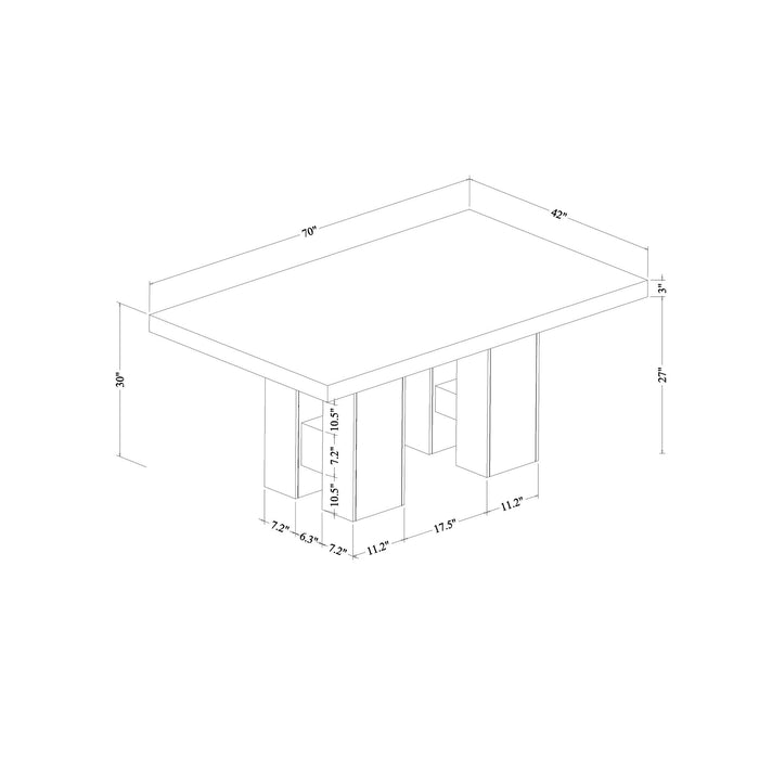 Jhoanna - 5 Pieces Dining Table Set - Black