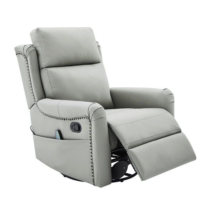 Manual Recliner Swivel Rocking Chair With 8 Point Massage And Heating