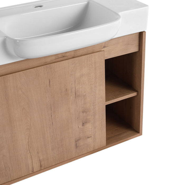 Wall Mounted Bathroom Vanity & Sink & Soft Close Door