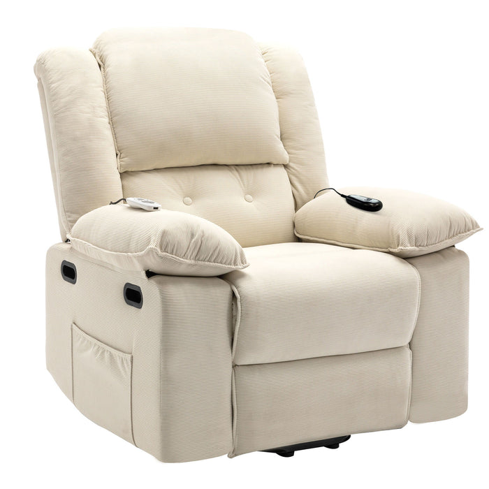 Massage Recliner Power Lift Chair With Adjustable Massage And Heating Function