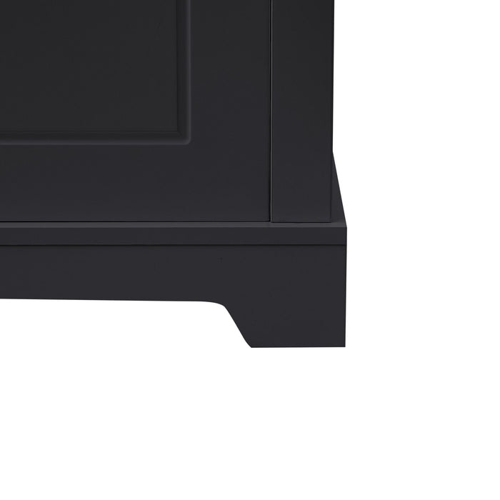 Tall Freestanding Bathroom Storage Cabinet With 2 Doors And Adjustable Shelves
