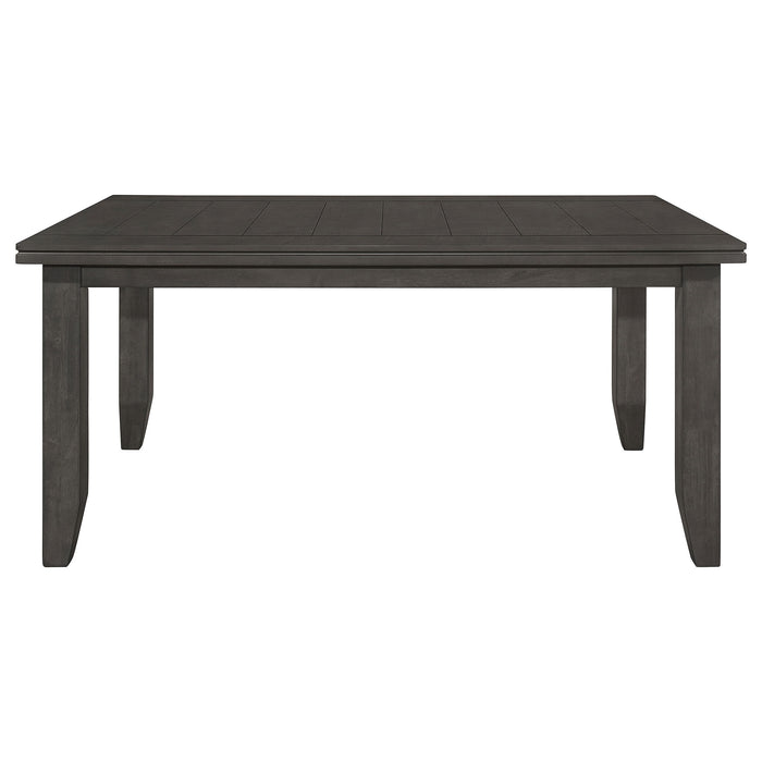 Dexter - Rectangular Plank Top Dining Table - Dark Gray