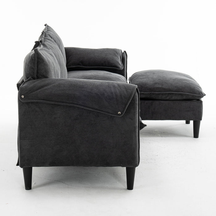 Convertible Combination Sofa With Footstools With Storage