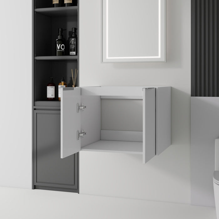 Floating Bathroom Vanity Cabinet With Soft Close Double Doors, Spacious Interior Storage, Wall Mounted, Cabinet Only