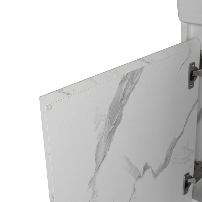 Modern Bathroom Vanity With Ceramic Basin, Wall Mounted Floating Sink Combo, Storage Cabinet