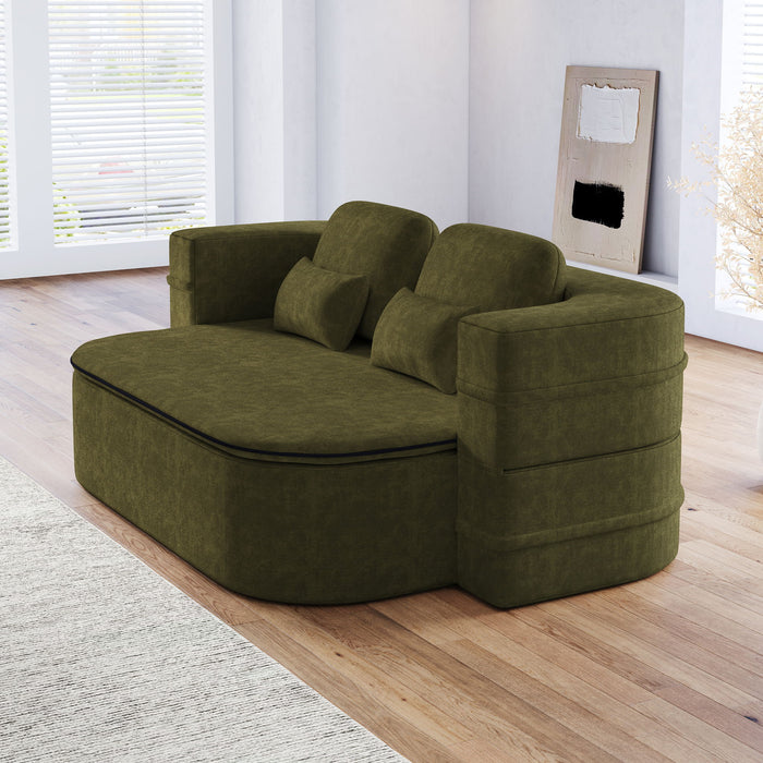 2 In 1 Foldable Sofa Bed With Multi Functional Blanket, Floor Lounge Sofa
