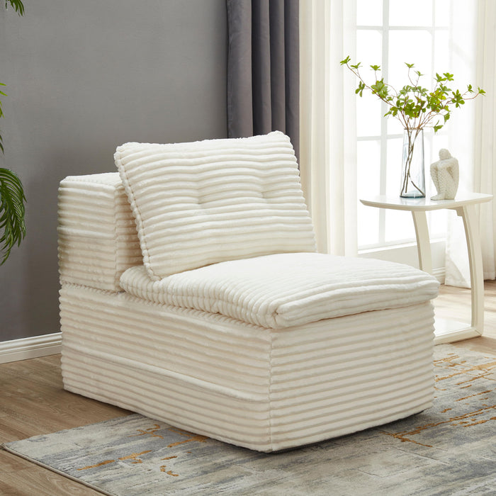 Multi Functional Sectional Sofa Bed With Independent Chaise Lounge And Functional Blanket